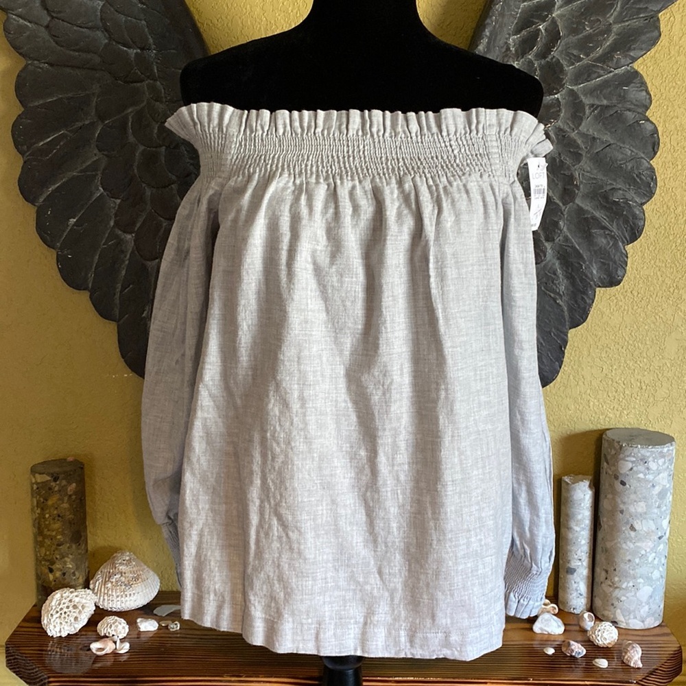 Ann Taylor Loft Open Shoulder Shirt Top